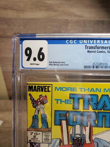 Transformers #9 CGC 9.6 1st full Josie Circuit-Breaker 1985 Starscream Shockwave - Bild 2 von 13