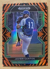 Javier Santos RC 2022 Panini Prizm Draft Picks Tiger Stripe Serial #07/99 Mint