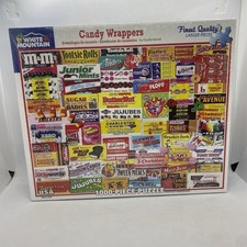 White Mountain 1000 Piece Puzzle Candy Wrappers - Brand New 