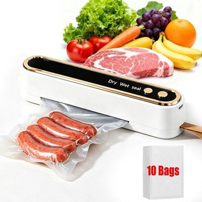 Vacuum Sealer Machine Food Vacuum Sealer Portable Rechargeable with 10pcs Bags