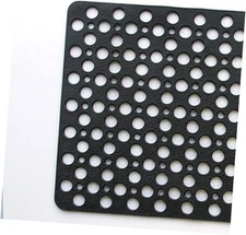 21 in. x 21 in. Square Shower Mat in Black