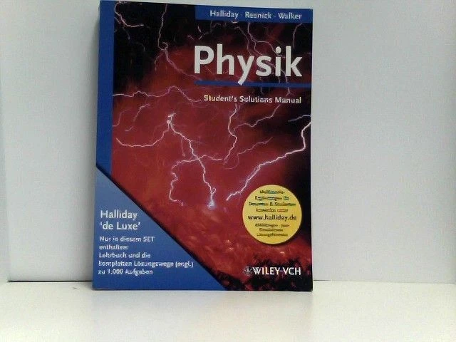Halliday, David: Physik Students Solutions Manual Christman, J. Richard and Edwa - Bild 1 von 1