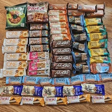 Lot 62 Protein Snack Bars Think One Fulfil Nugo Kind Lenny Larrys NutButter Clif