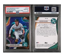 2024 Bowman's Best /250 Jacob Wilson #TP-16 RC Purple Refractor PSA 10 Pop 2