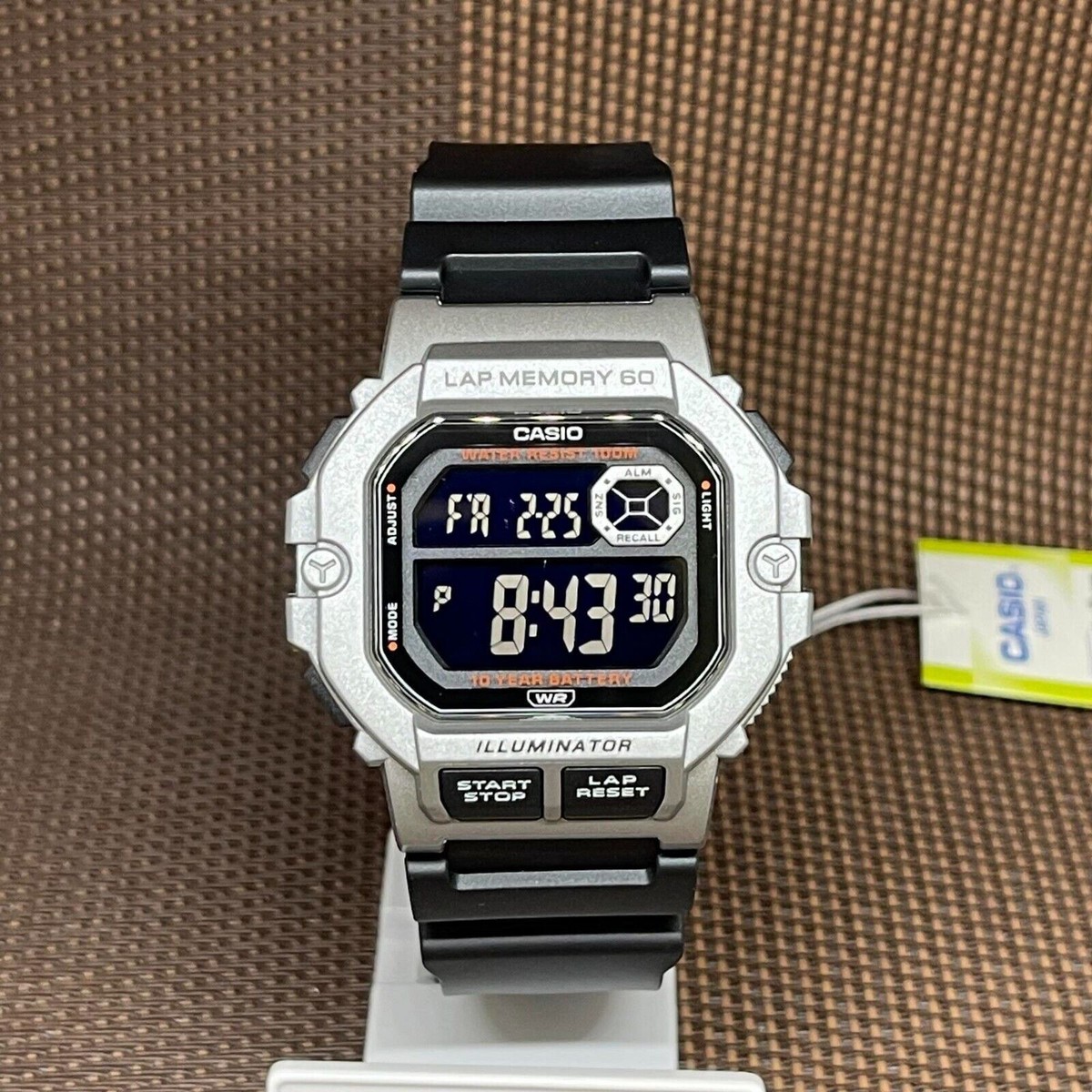 Casio WS-1400H-1B Black Digital Resin Quartz Sports Gear Workout