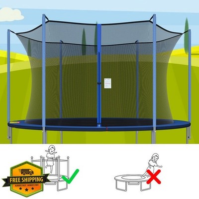 NONMON Trampoline Net Replacement Straight Pole 12-15ft Round Safety Net