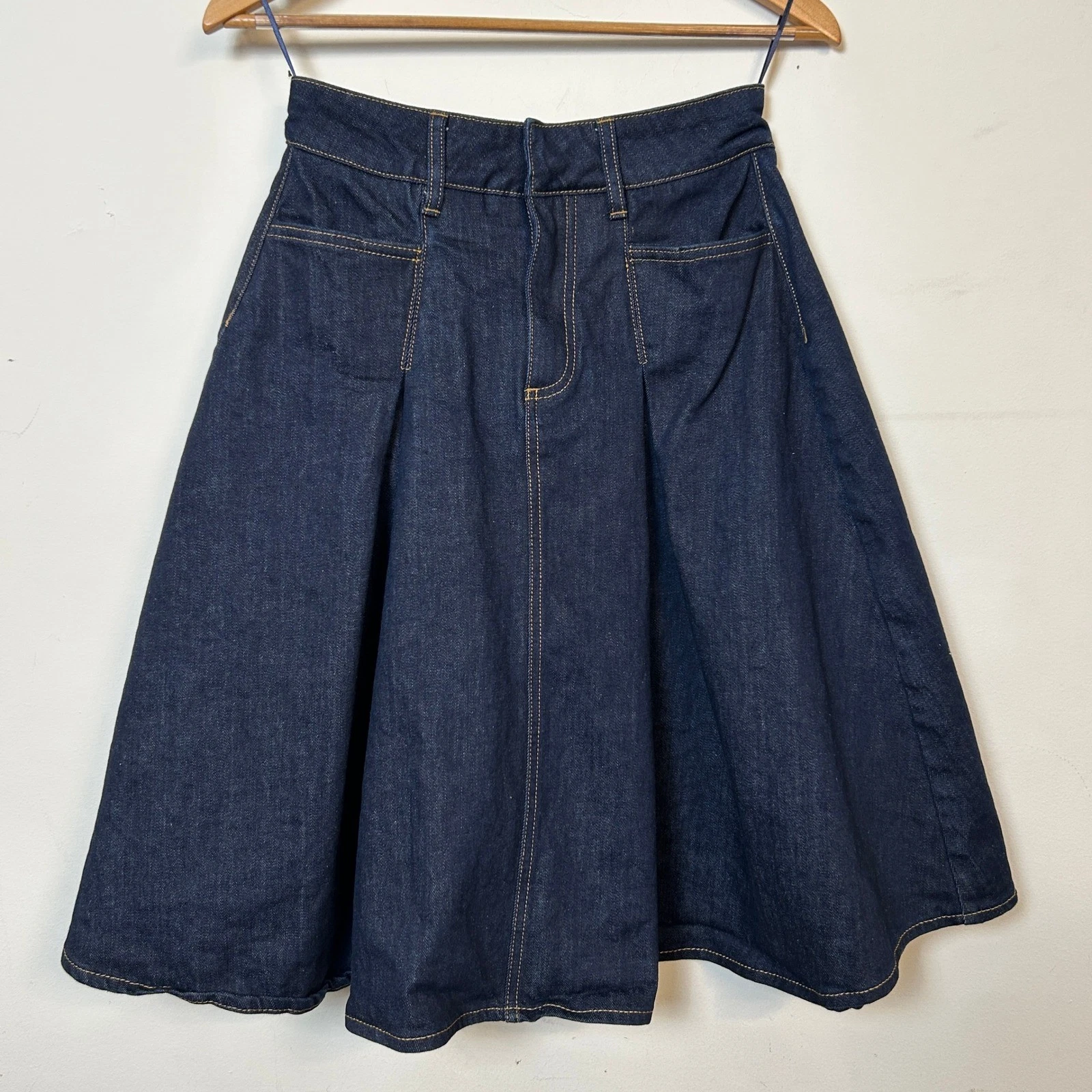 Zara Denim Skirt Casual XS Dark Indigo Excellent Retro Minimal Style
Opens in a new window or tab