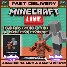 Minecraft - ORGANIZING LIKE A GOLEM EMOTE - TWITCH DROPS - Live 2025