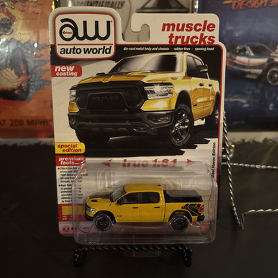 Auto World 1/64 2023 RAM 1500 Rebel Havoc Edition Baja Yellow Muscle Trucks 2024