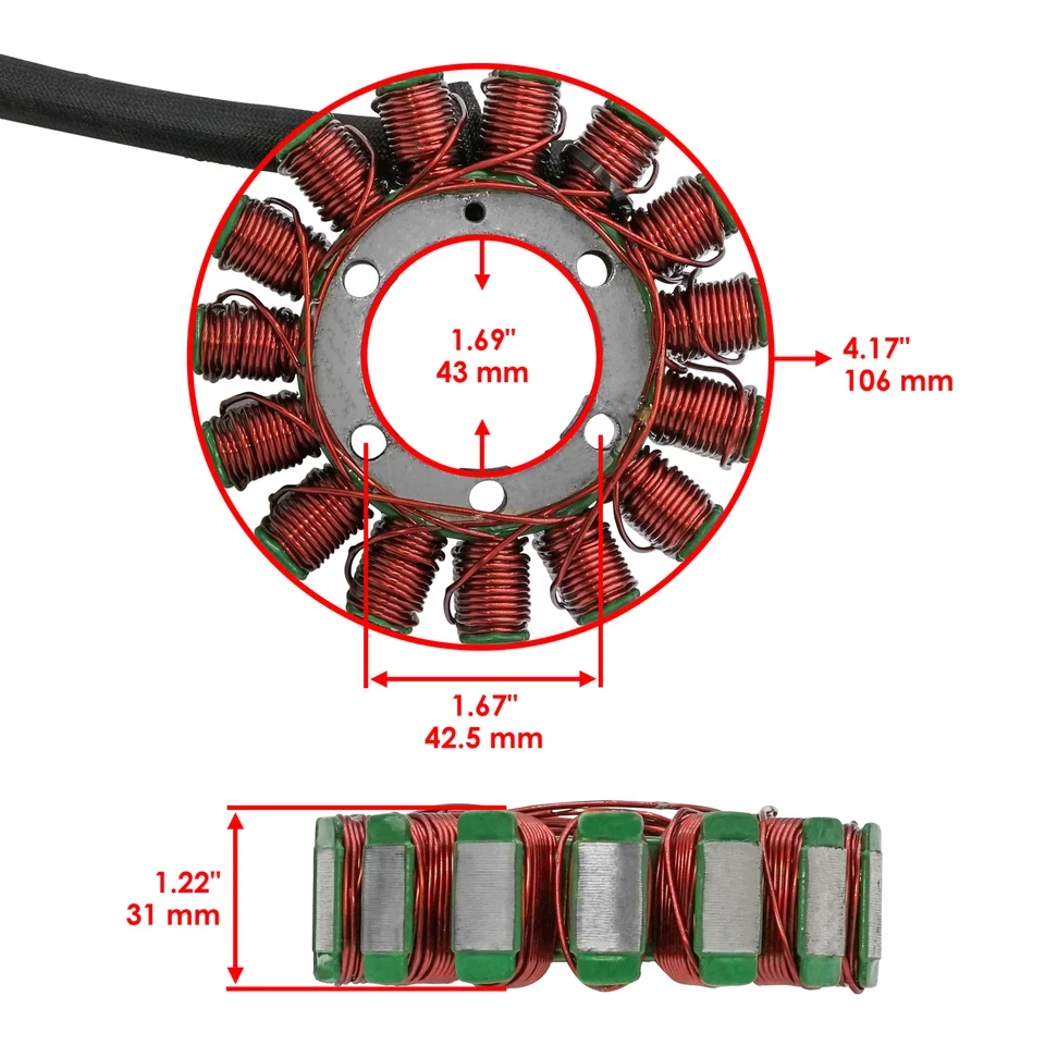 Estator para Yamaha Raider Roadliner Stratoliner 1900 XV1900 XV 1900 2006-2017 Foto 2 de 4