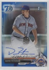 2017 Bowman Draft Blue Refractor 70th Anniversary 16/70 David Peterson Auto 8k4