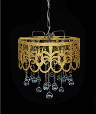 Oriental Lustre Avec Véritable Blei-Kristall-Kugeln Mauve, Argent Sans Or