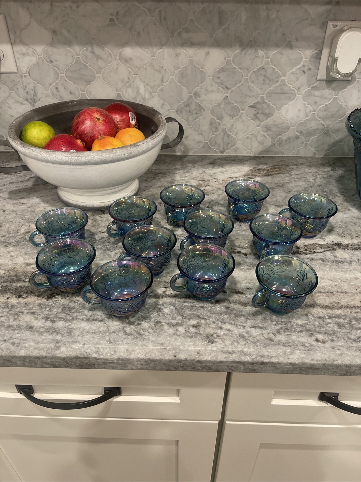 indiana glass punch bowl set eBay