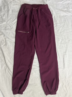 Scrubletics scrub pants xs maroon active joggers stretch