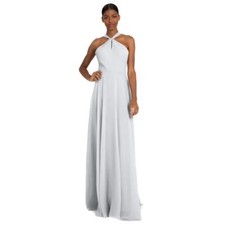 Jenny Yoo Halle Bridesmaid Dress Cloud Size 0 Light Blue Flowy Chiffon Maxi Gown