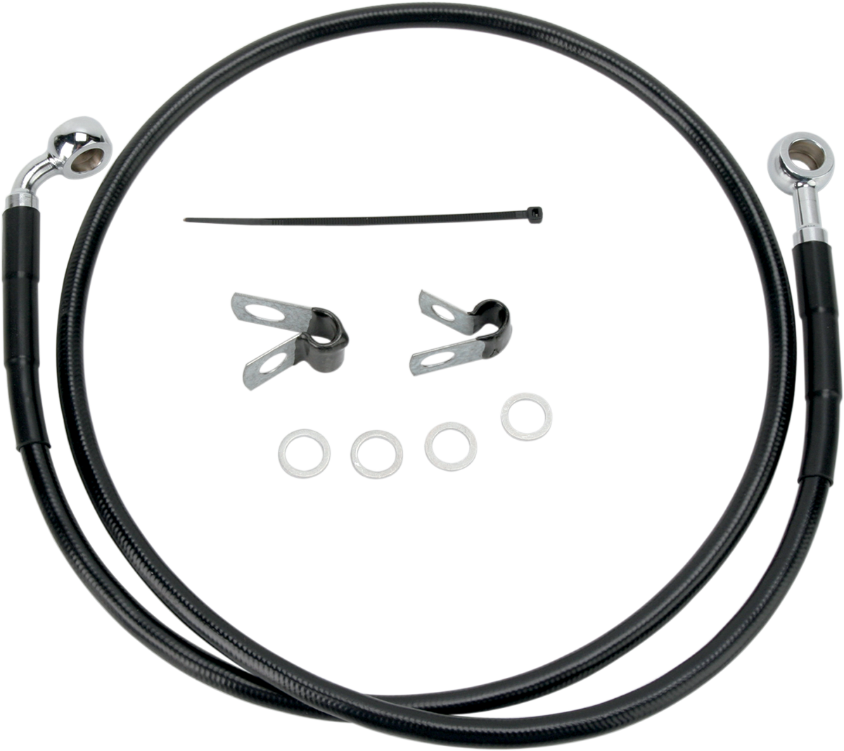 Drag Specialties Extended 10" Front Brake Line for 0412 Harley
