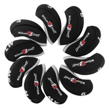 10Pcs Top Quality Black Wilson Staff Golf Neoprene Golf Iron Covers Headcover