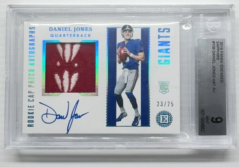 Daniel Jones Panini Encased #108 Patch Autograph-Sapphire