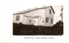 Vintage RPPC Greetings from Damon Texas Real Photo Postcard 1930s