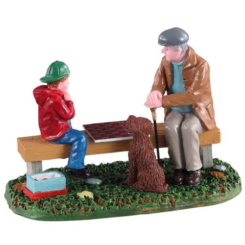 Lemax Playing with Gramps villaggio di Natale