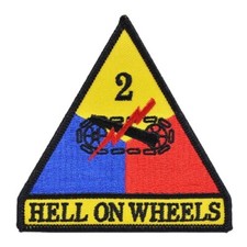 US ARMY 2ND ARMORED DIVISION HELL ON WHEELS HAT PATCH CAP VETERAN GIFT USA WOW