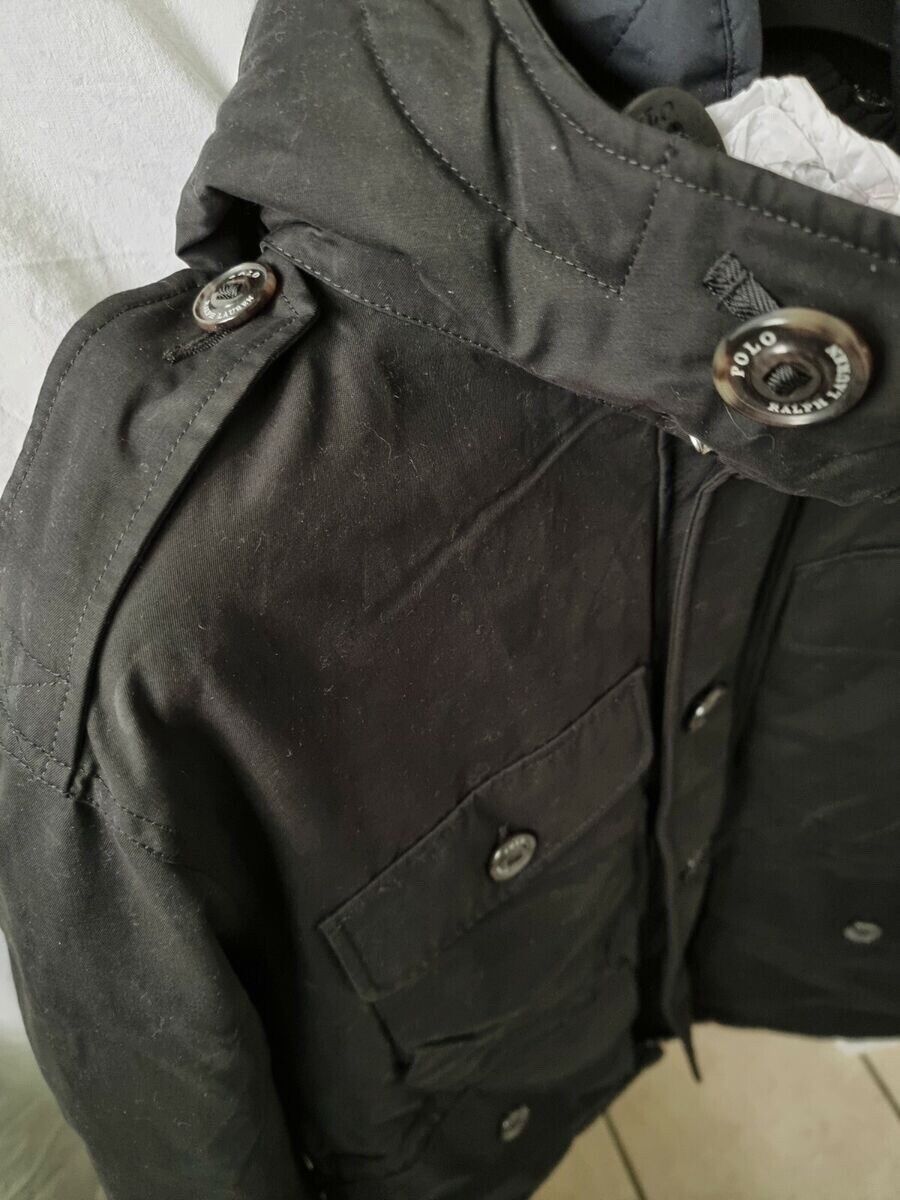 Polo Ralph Lauren Men’s Down Jacket Detachable Hood Black M RRP £680 image 7
