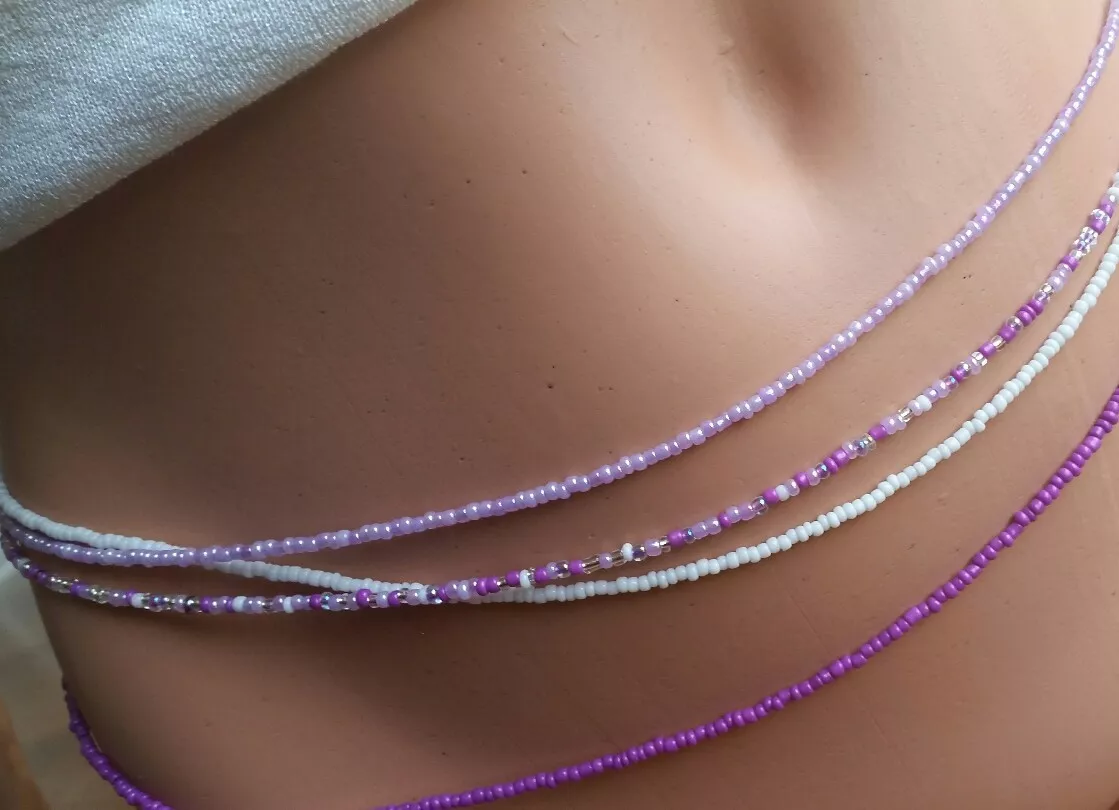 Cusmyre African Opal Beads Waist Chain Elastic Seed Beads India | Ubuy