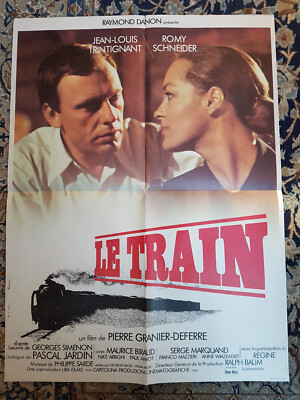 Affiche 1973 Le Train 60x80 Trintignant Romy Schneider Granier Deferre 