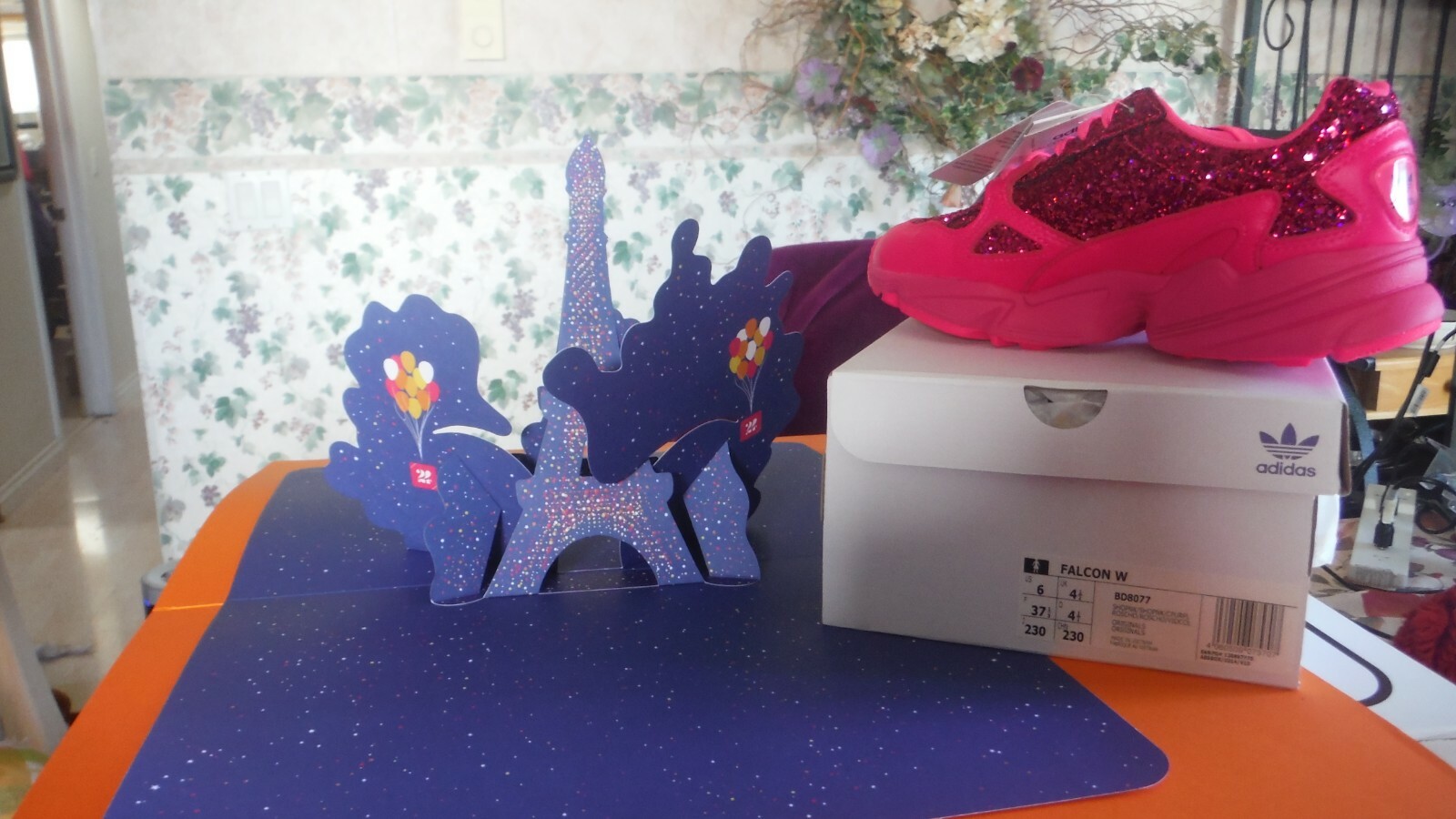 adidas falcon glitter shock pink