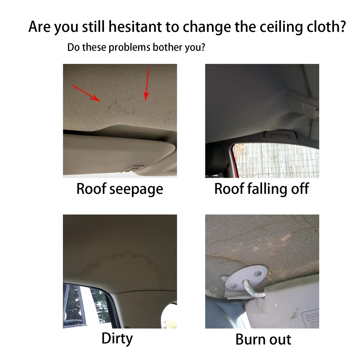 Car Ceiling Fabric Falling Shelly Lighting