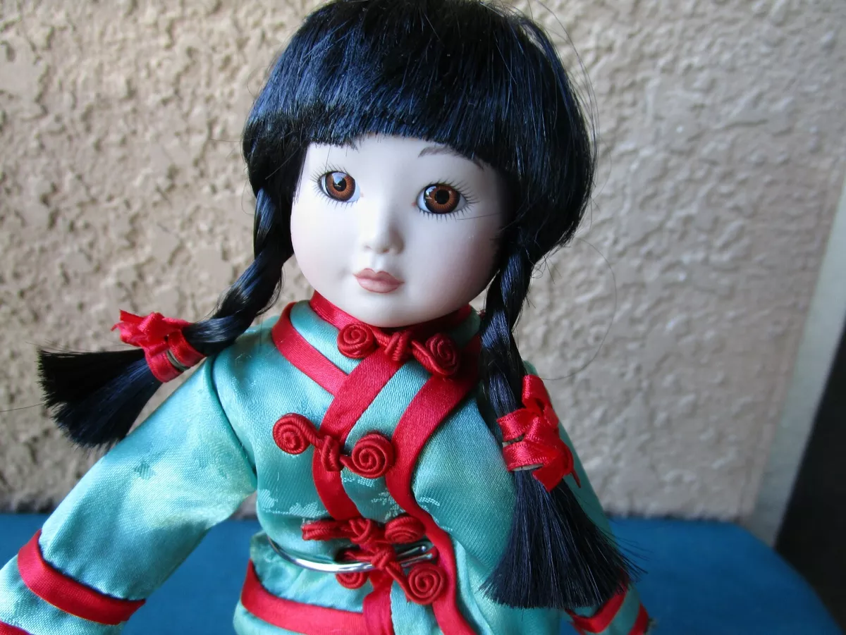 VINTAGE THAILAND PORCELAIN BISQUE DOLL