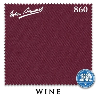 IWAN SIMONIS 8' Simonis 860 Pool Table Cloth - Wine - AUTHORIZED DEALER