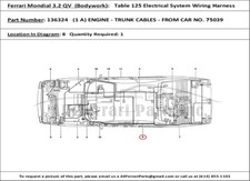 Ferrari Part 136324 Cables For Engine