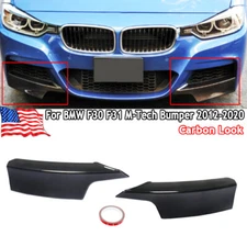 Carbon Look Front Lip Side Corner Splitter For BMW F30 F31 M-Tech Bumper 2012-20