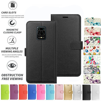 Xiaomi Redmi Note 9 Pro 4G Flip Folio Buch Geldbörse Etui