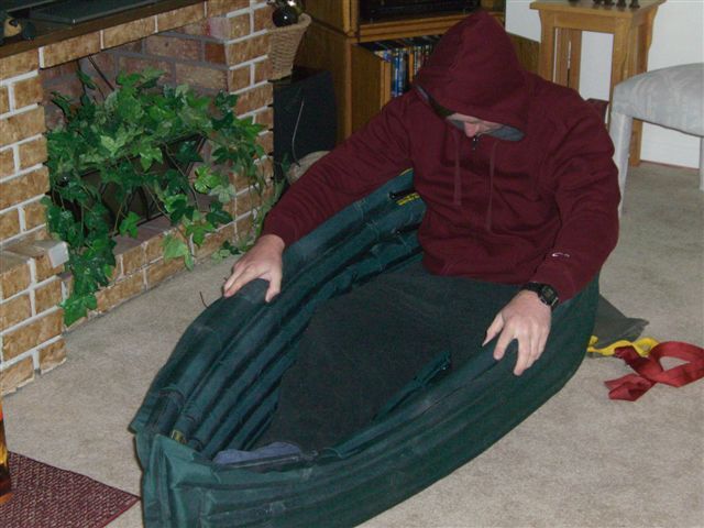Military LRU-18/U “Vee Bottom” or “Canoe” Life Raft Assembly with CO2 ...