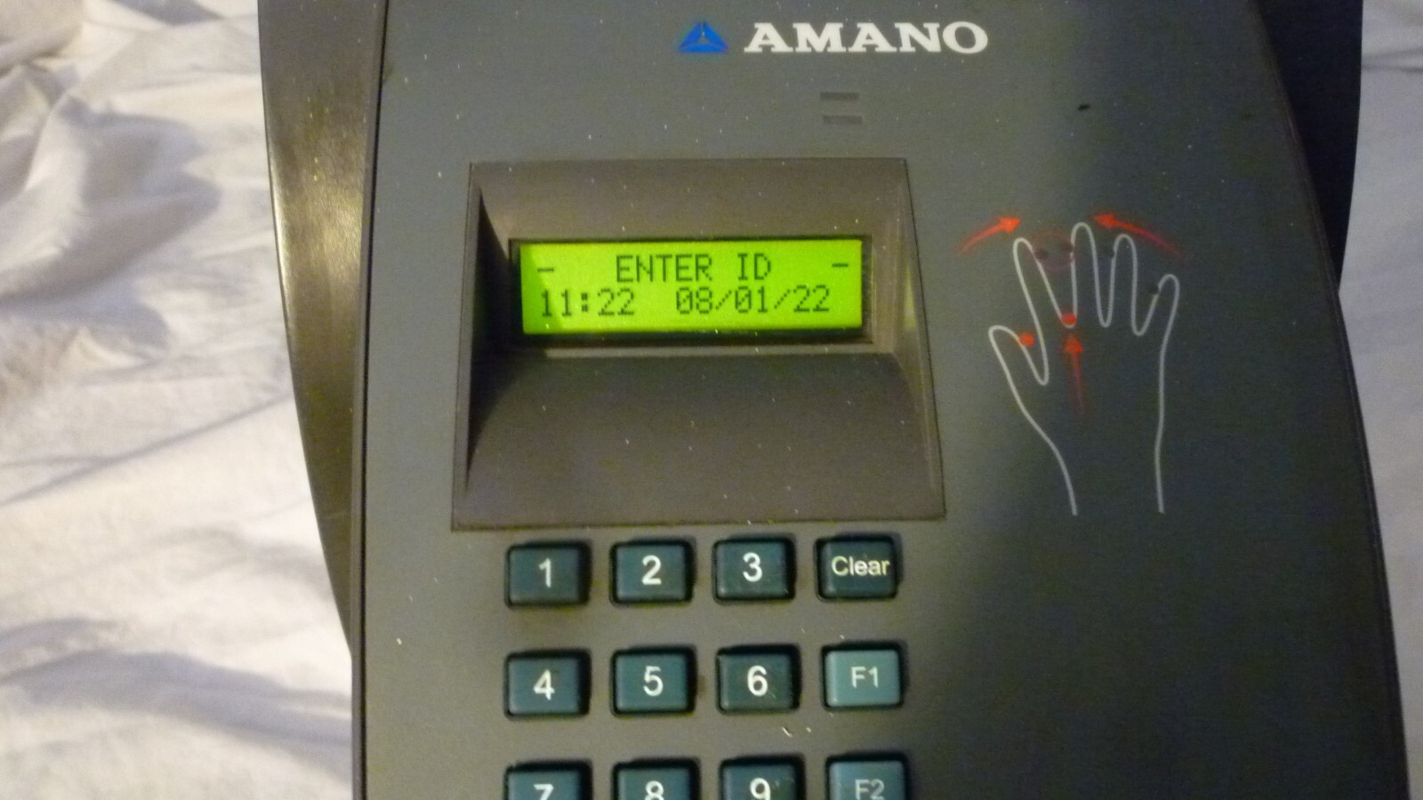 INGERSOLL RAND / AMANO BIOMETRIC HANDPUNCH HP2000 | eBay