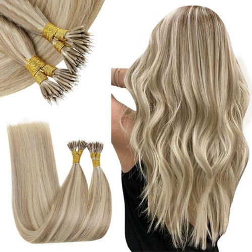 RUNATURE Nano Ring Hair Extensions Blonde Nano Bead Hair Extensions
