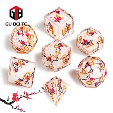 7PCS DND Dice Set plum blossom Polyhedral Dice for Dungeons & Dragons Rpg D&D