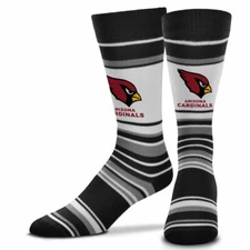 NEW Arizona Cardinals NFL Dyenamic Mas Stripe Mens Crew Socks One Size Fits Most