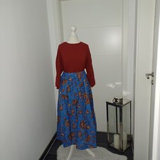 Neu Midirock M L 40 42 44 Stufenrock Weit Blumen Veromoda Boho Muster TopZustand