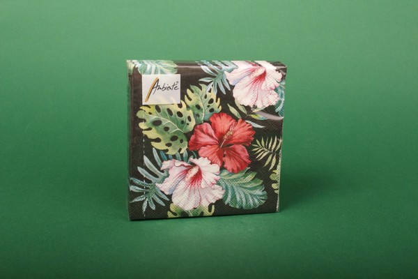 "Servietten \"Hibiscus Floral\" Ambiente Papierservietten 25X25 Cocktail Serviette"-image