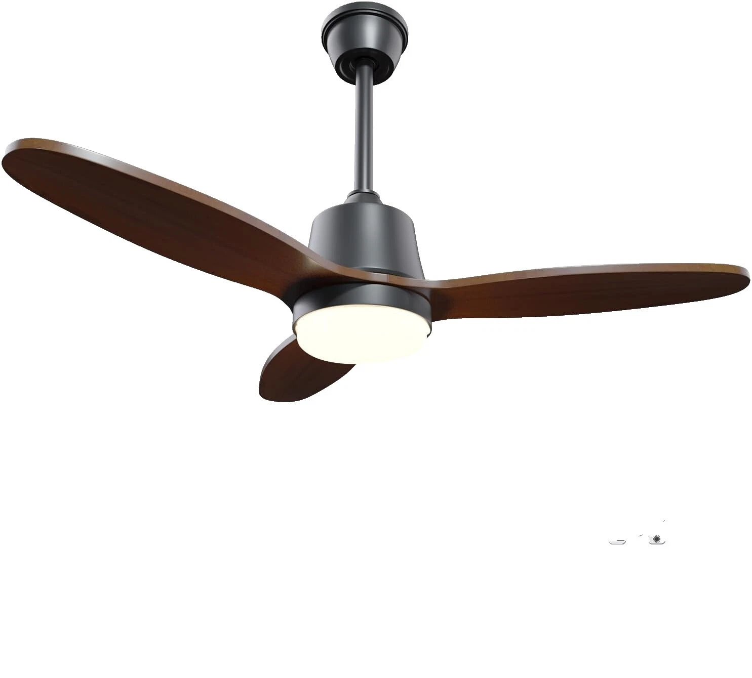 Ventiladores de techo tradicional de madera con luz