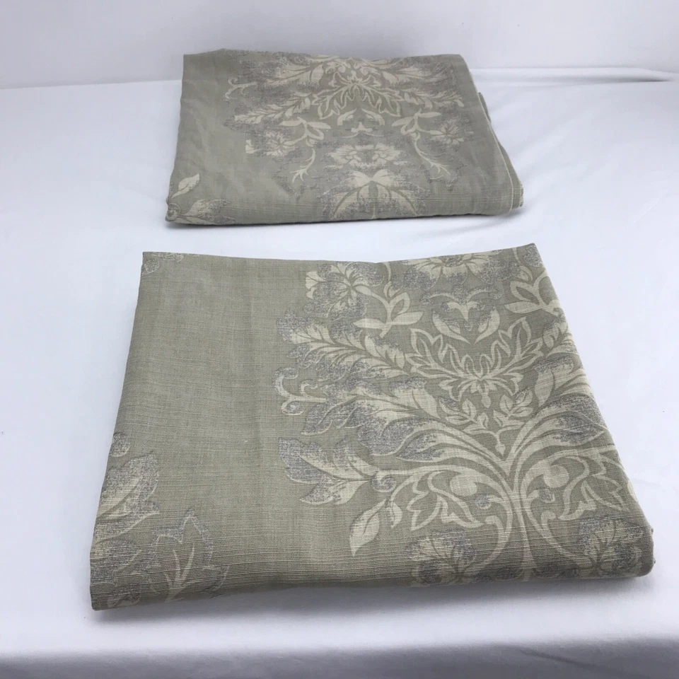 Allen + Roth Floral Medallion 52 x 84 pulgadas Paneles de cortina filtrantes de luz tostada x 2 Foto 4 de 4