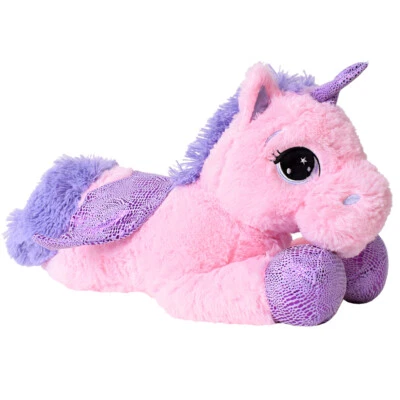 TE-TREND Einhorn Kuscheltier Plüscheinhorn Pferd Plüschtier Unicorn Stofftier 45cm Pink