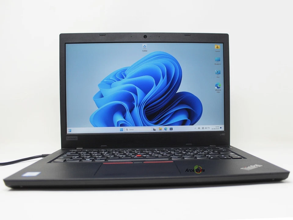 NOTEBOOK LENOVO THINKPAD L480 14" CORE i5 SSD 128 GB RAM 4GB W11 PRO NO BATTERIA - Immagine 3 di 4