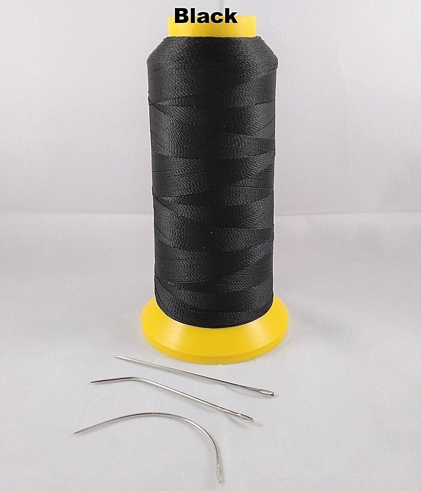 JUMBO WEAVING THREAD w/3 Pcs Hair WEAVE NEEDLE for WEFT HAIR Extensions