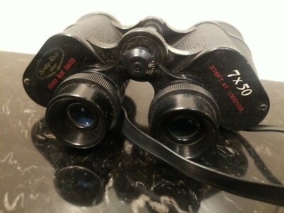 Vintage 60s SCOTTY-ROSS 6950 BINOCULARS 7x50 Stereo Blue Coated
