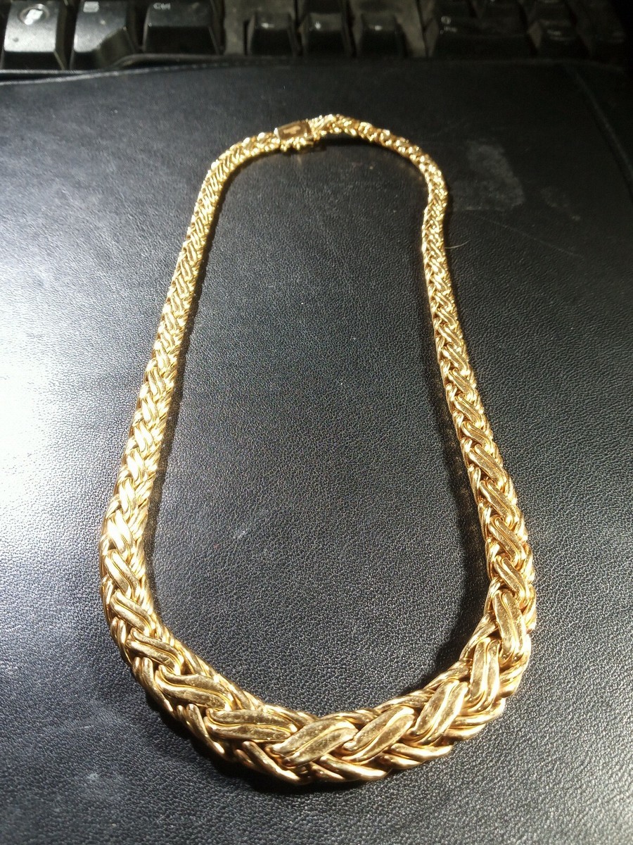 Tiffany Co 750 Vintage Double Wheat 18 K Gold Stamped And Tiffany Co 750 Vintage Double Wheat 18 K Gold Stamped And