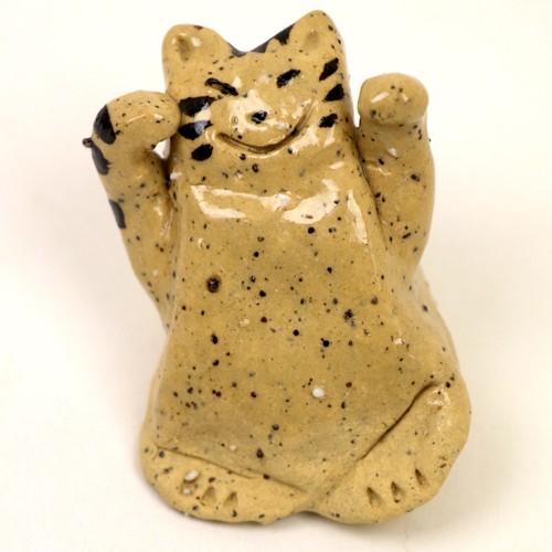MANEKI NEKO WINKENDE KATZE Winkende beide Hände Keramik Viel Glück 191208 Japan - Bild 7 von 12